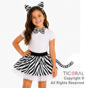 SET CEBRA VINCHA MO�O POLLERA Y COLA